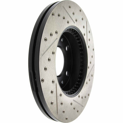 StopTech Sport Drilled/Slotted Brake Rotor; Front Right