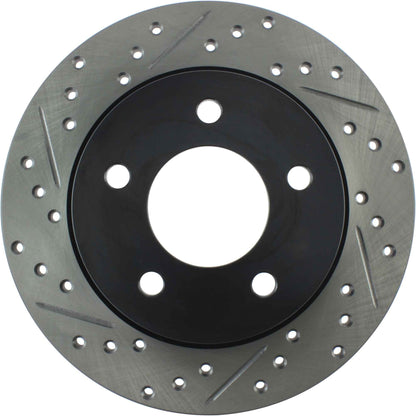 StopTech Sport Drilled/Slotted Brake Rotor; Rear Right