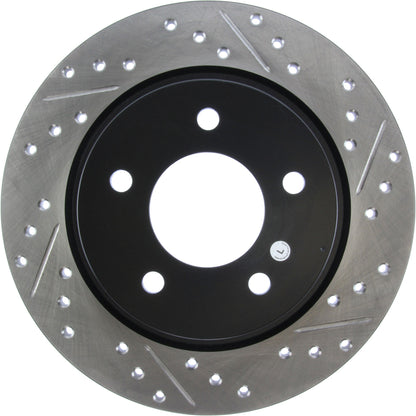 StopTech Sport Drilled/Slotted Brake Rotor; Rear Left