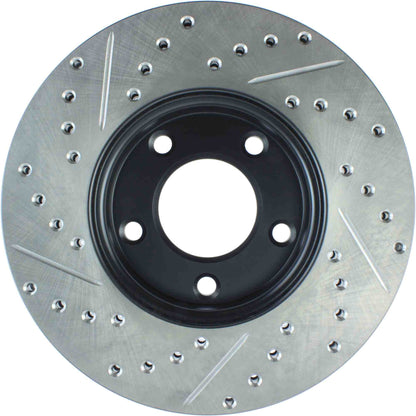 StopTech Sport Drilled/Slotted Brake Rotor; Front Left