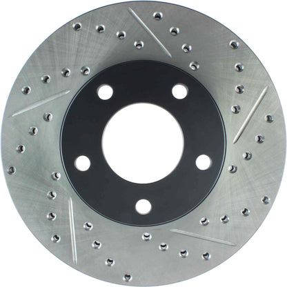 StopTech Sport Drilled/Slotted Brake Rotor; Front Left