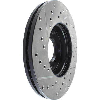 StopTech Sport Drilled/Slotted Brake Rotor; Front Left