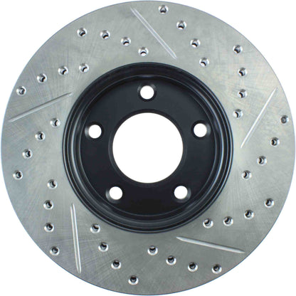 StopTech Sport Drilled/Slotted Brake Rotor; Front Right