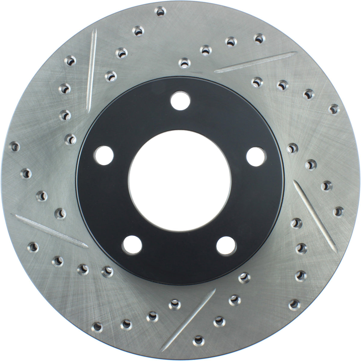 StopTech Sport Drilled/Slotted Brake Rotor; Front Right
