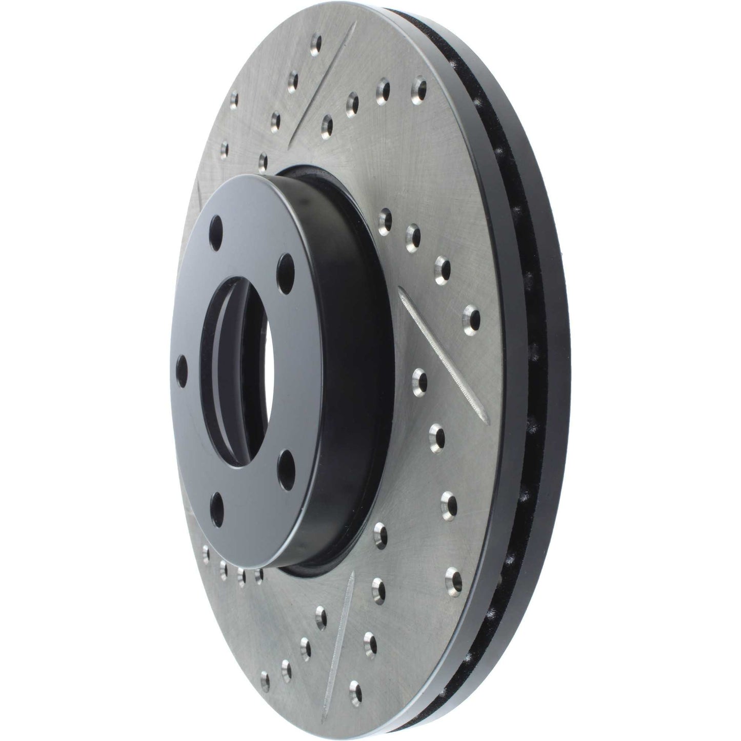 StopTech Sport Drilled/Slotted Brake Rotor; Front Right