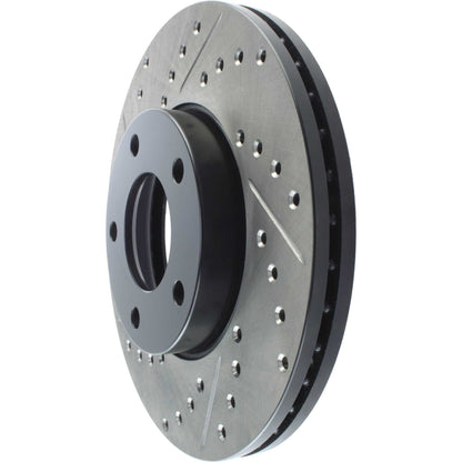StopTech Sport Drilled/Slotted Brake Rotor; Front Right
