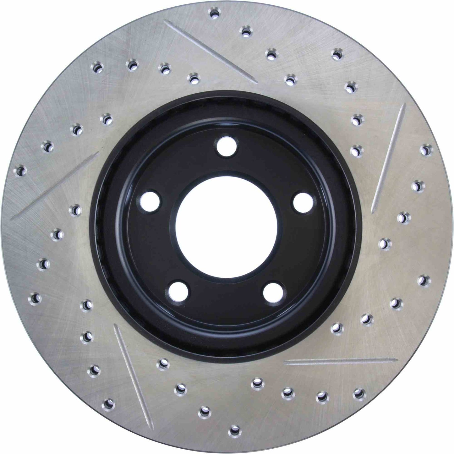 StopTech Sport Drilled/Slotted Brake Rotor; Front Right