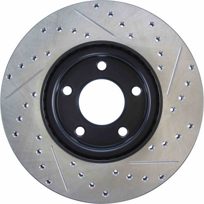 StopTech Sport Drilled/Slotted Brake Rotor; Front Right