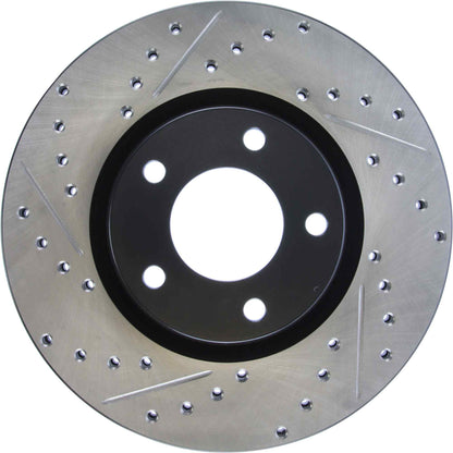 StopTech Sport Drilled/Slotted Brake Rotor; Front Right