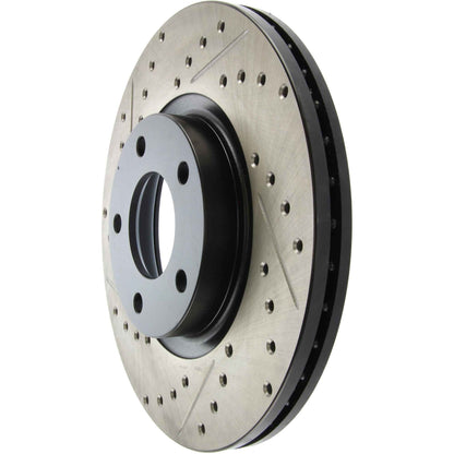StopTech Sport Drilled/Slotted Brake Rotor; Front Right