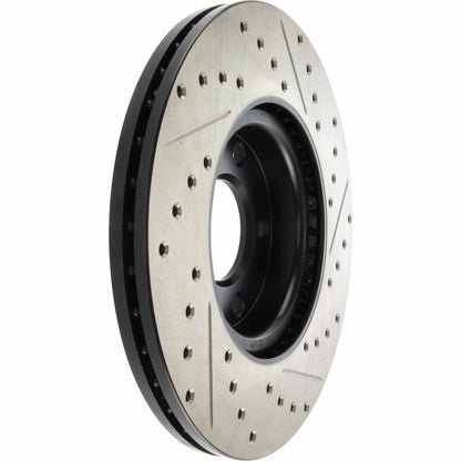 StopTech Sport Drilled/Slotted Brake Rotor; Front Right