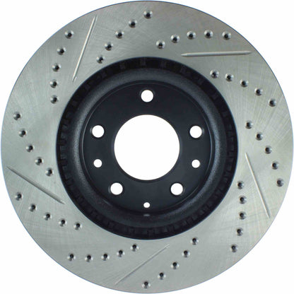 StopTech Sport Drilled/Slotted Brake Rotor; Front Left
