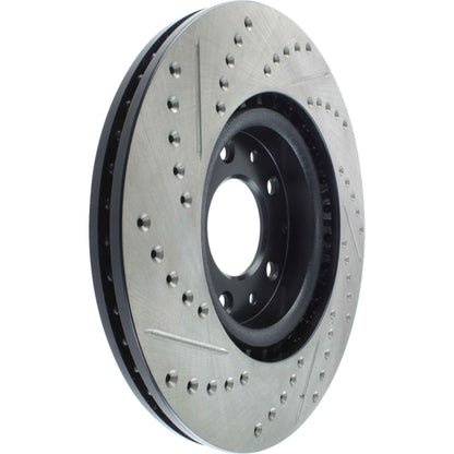 StopTech Sport Drilled/Slotted Brake Rotor; Front Left