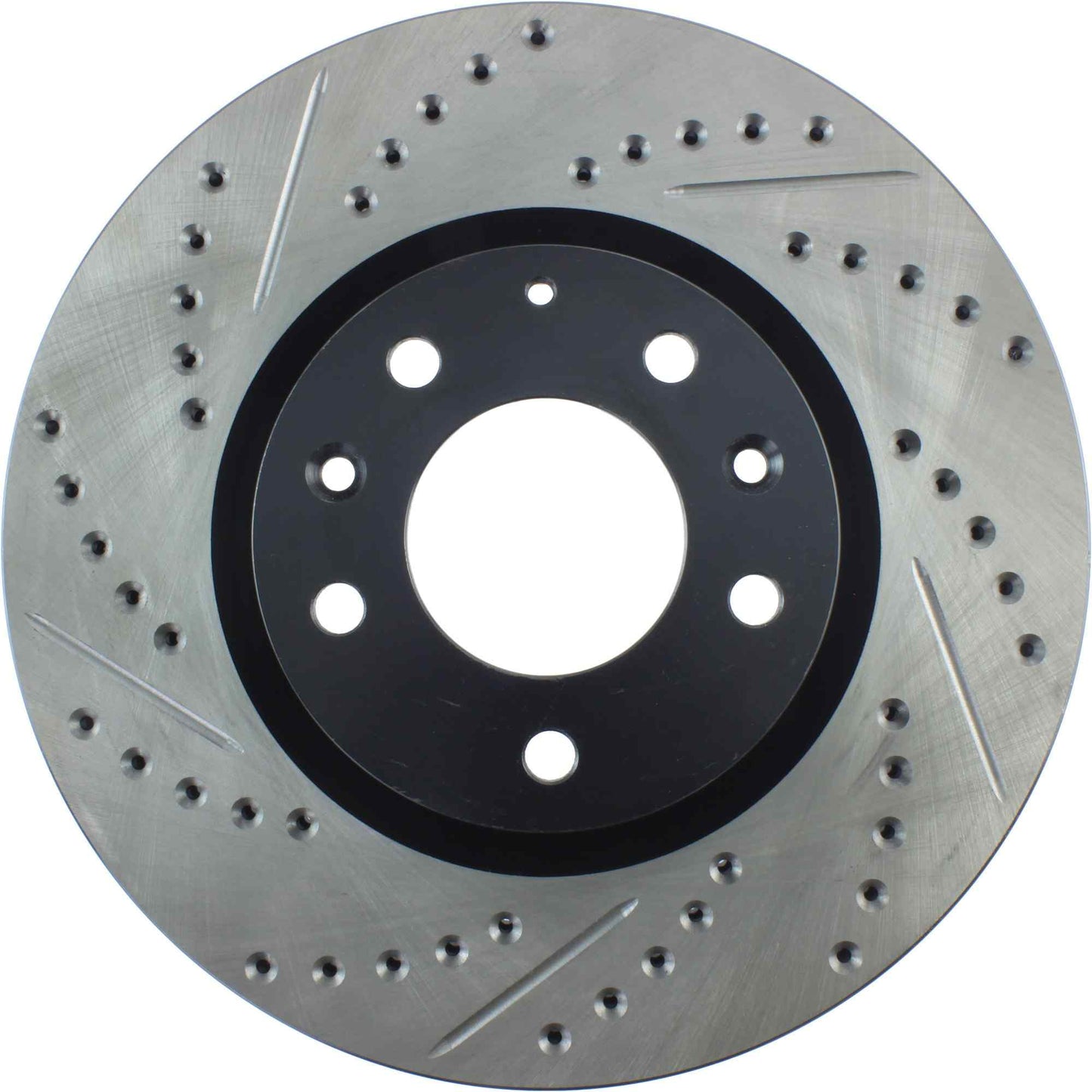 StopTech Sport Drilled/Slotted Brake Rotor; Front Right