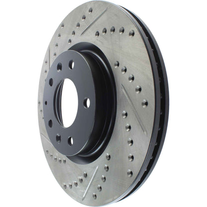 StopTech Sport Drilled/Slotted Brake Rotor; Front Right