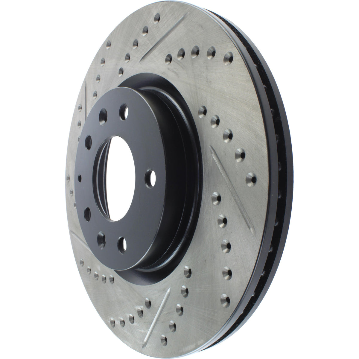 StopTech Sport Drilled/Slotted Brake Rotor; Front Right