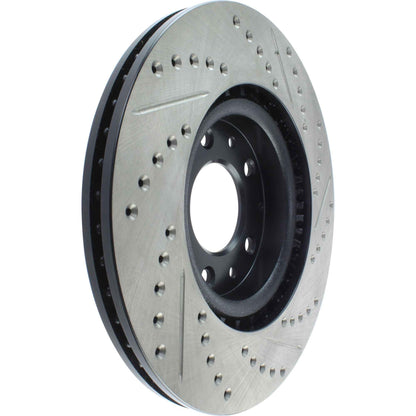 StopTech Sport Drilled/Slotted Brake Rotor; Front Right