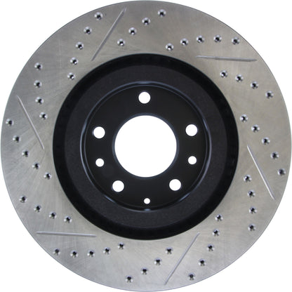 StopTech Sport Drilled/Slotted Brake Rotor; Front Left