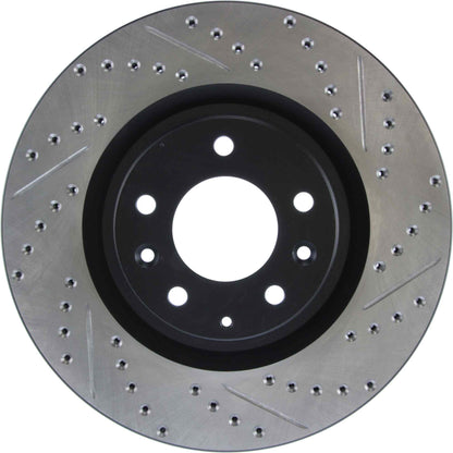 StopTech Sport Drilled/Slotted Brake Rotor; Front Left