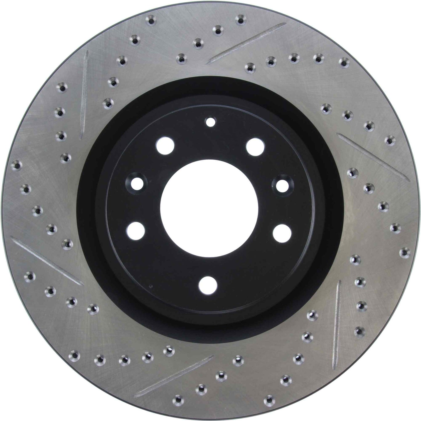 StopTech Sport Drilled/Slotted Brake Rotor; Front Right