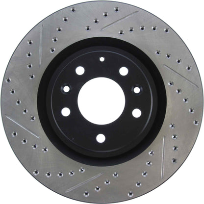StopTech Sport Drilled/Slotted Brake Rotor; Front Right