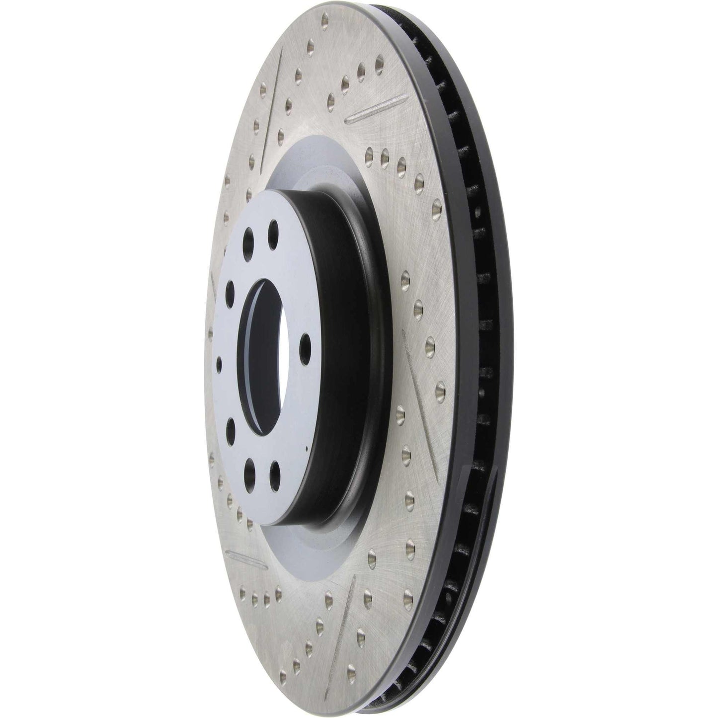 StopTech Sport Drilled/Slotted Brake Rotor; Front Right