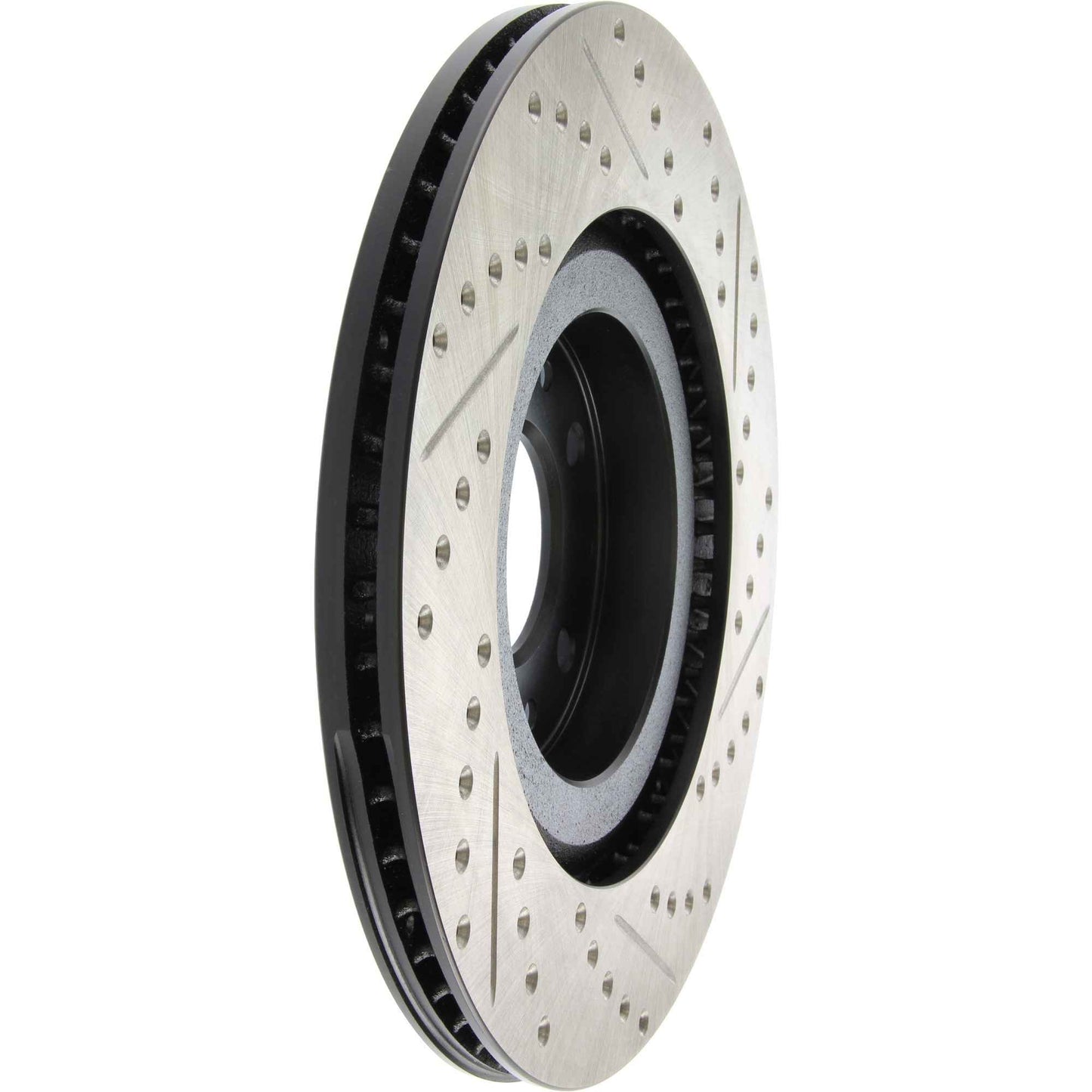 StopTech Sport Drilled/Slotted Brake Rotor; Front Right
