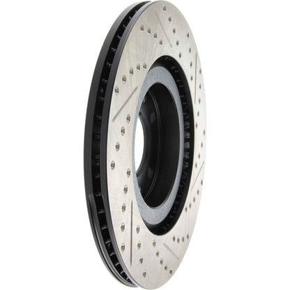 StopTech Sport Drilled/Slotted Brake Rotor; Front Right