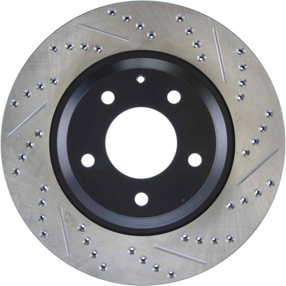 StopTech Sport Drilled/Slotted Brake Rotor; Rear Left