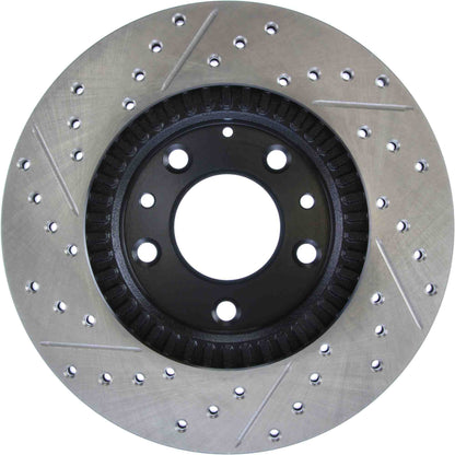 StopTech Sport Drilled/Slotted Brake Rotor; Front Left