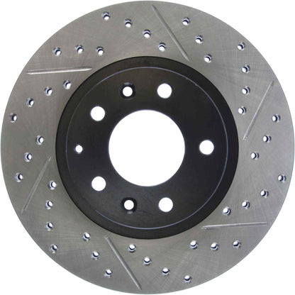StopTech Sport Drilled/Slotted Brake Rotor; Front Left