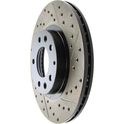 StopTech Sport Drilled/Slotted Brake Rotor; Front Left