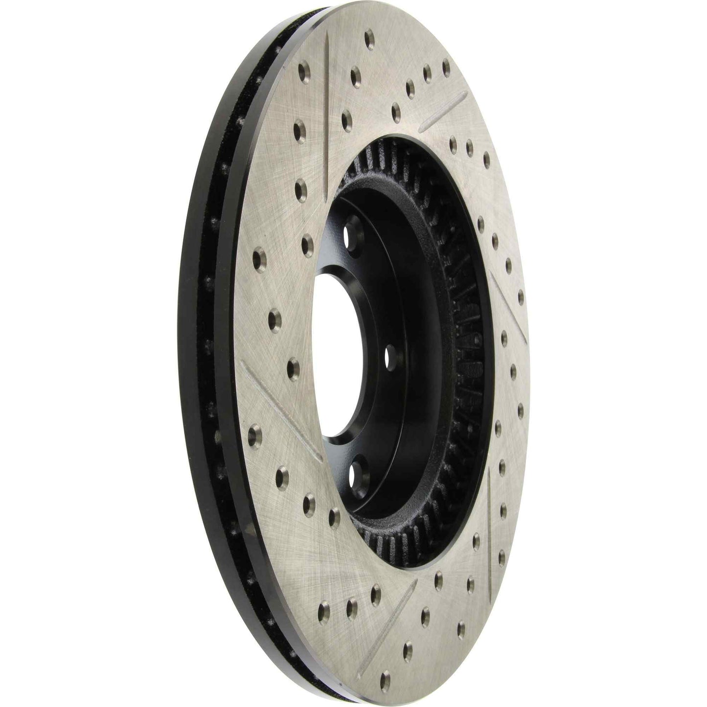 StopTech Sport Drilled/Slotted Brake Rotor; Front Left