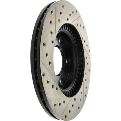 StopTech Sport Drilled/Slotted Brake Rotor; Front Left