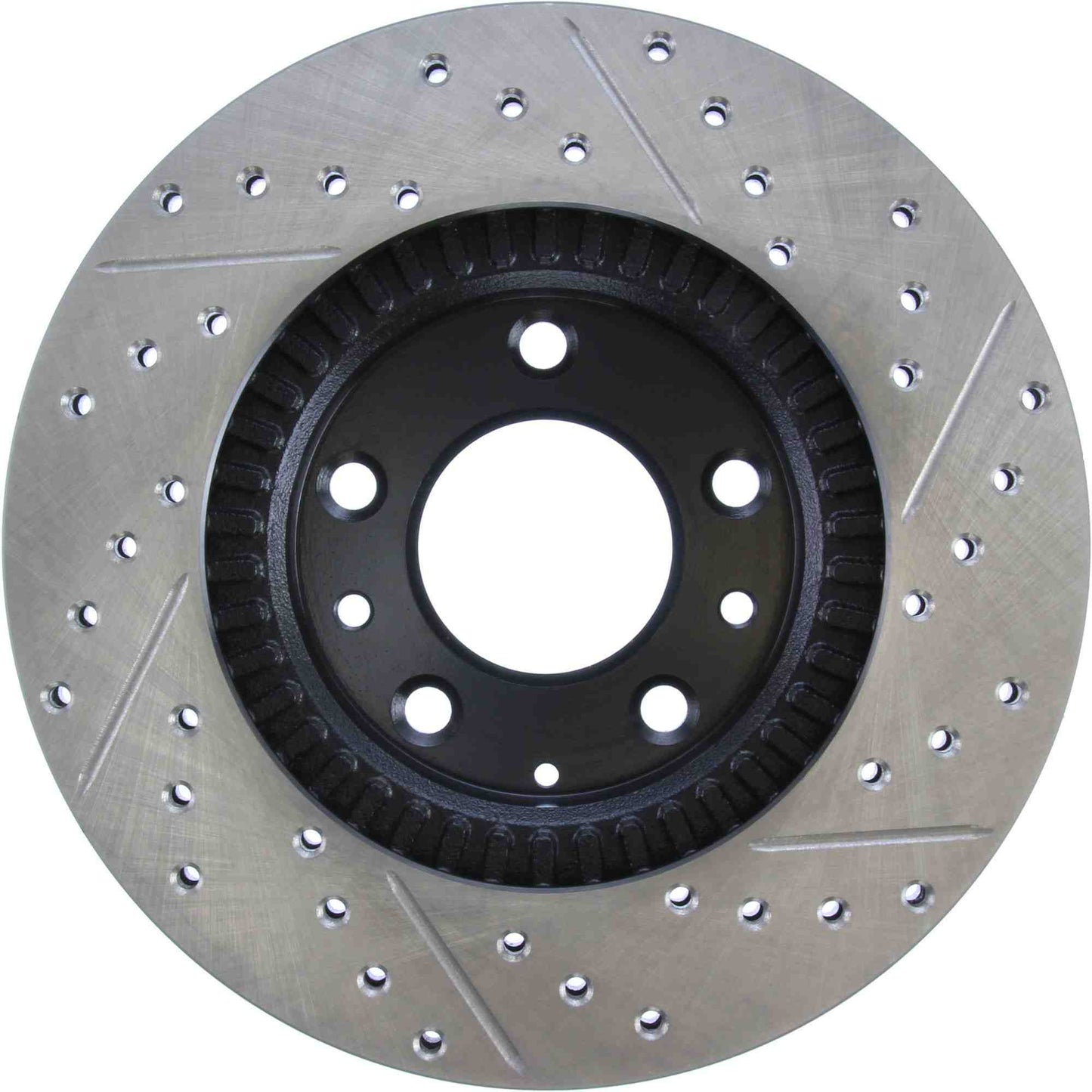 StopTech Sport Drilled/Slotted Brake Rotor; Front Right