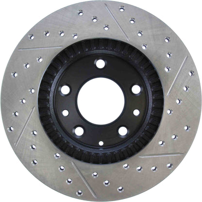 StopTech Sport Drilled/Slotted Brake Rotor; Front Right