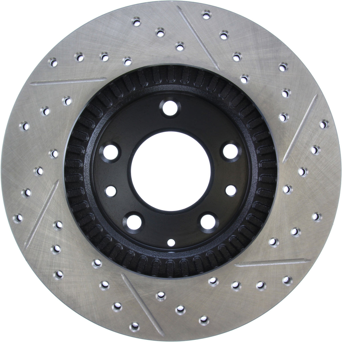 StopTech Sport Drilled/Slotted Brake Rotor; Front Right
