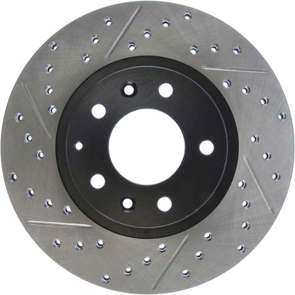 StopTech Sport Drilled/Slotted Brake Rotor; Front Right