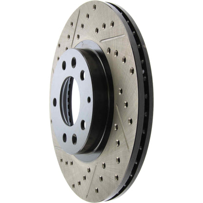 StopTech Sport Drilled/Slotted Brake Rotor; Front Right