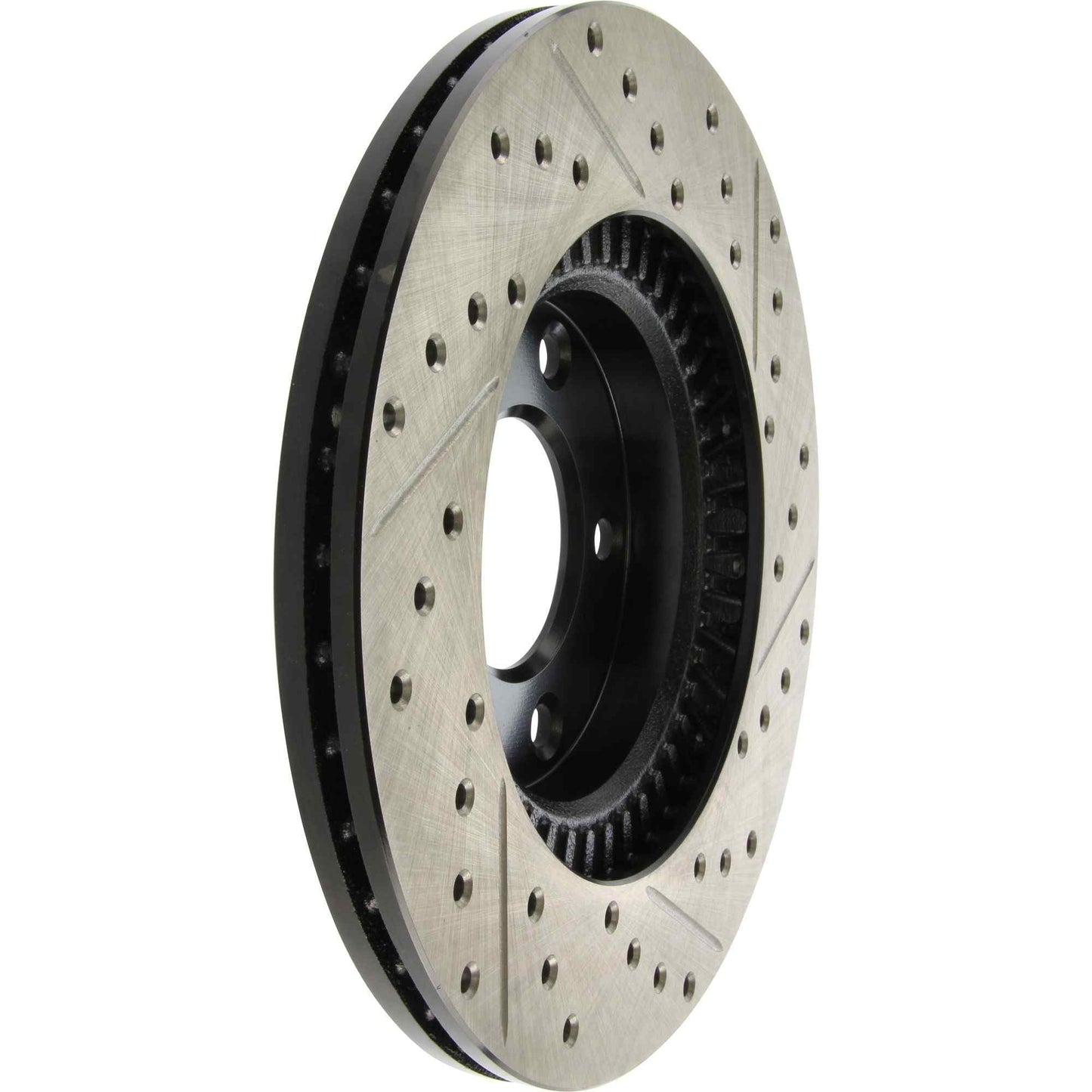 StopTech Sport Drilled/Slotted Brake Rotor; Front Right