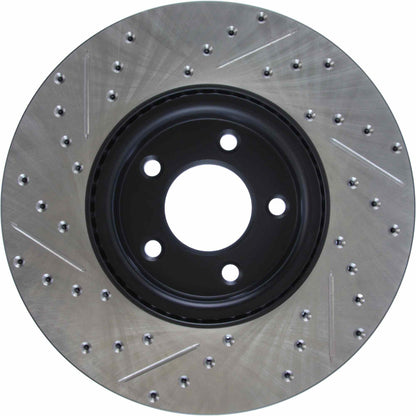 StopTech Sport Drilled/Slotted Brake Rotor; Front Left