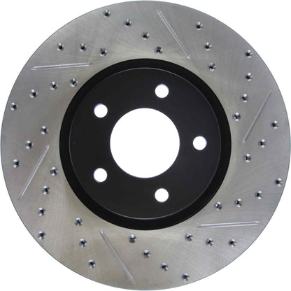 StopTech Sport Drilled/Slotted Brake Rotor; Front Left