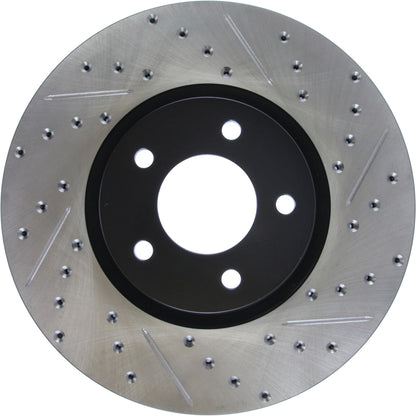 StopTech Sport Drilled/Slotted Brake Rotor; Front Left