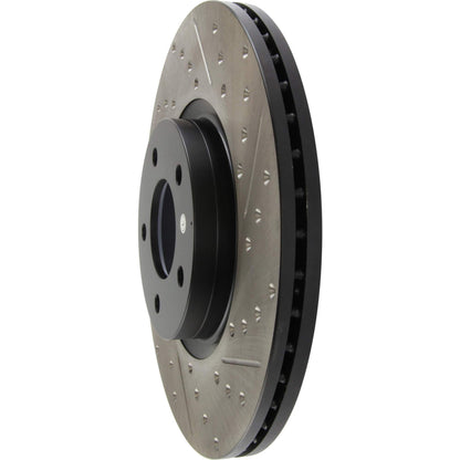 StopTech Sport Drilled/Slotted Brake Rotor; Front Left