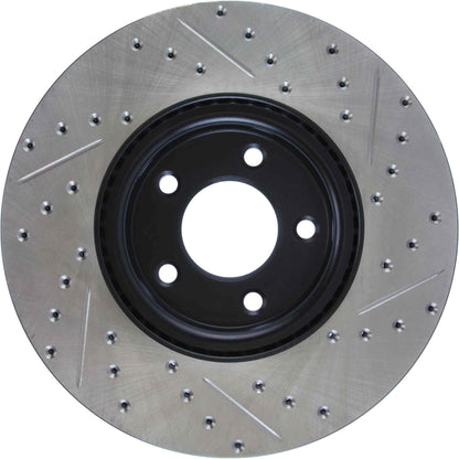 StopTech Sport Drilled/Slotted Brake Rotor; Front Right