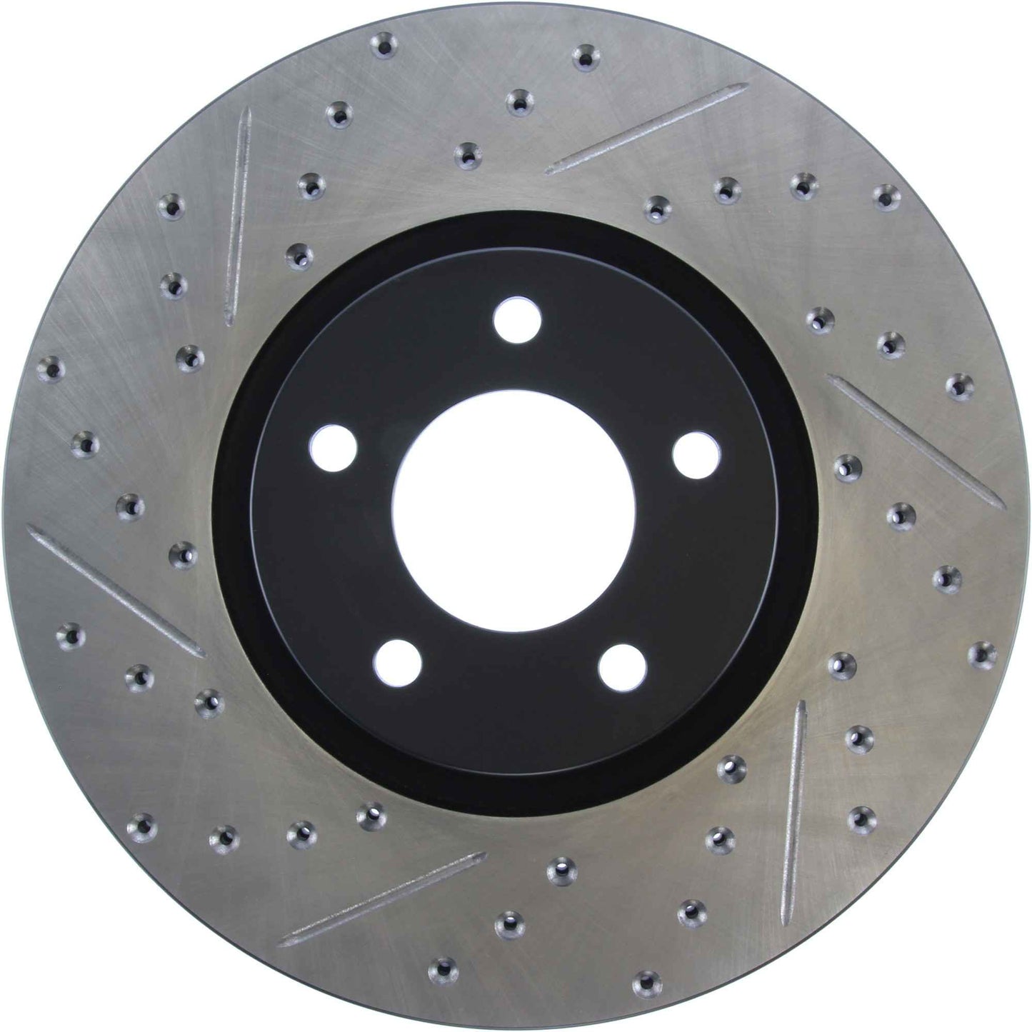 StopTech Sport Drilled/Slotted Brake Rotor; Front Right