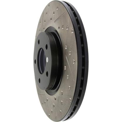 StopTech Sport Drilled/Slotted Brake Rotor; Front Right