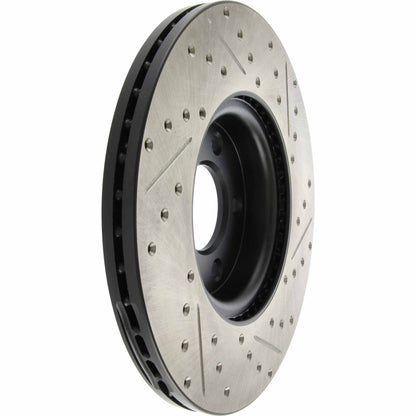 StopTech Sport Drilled/Slotted Brake Rotor; Front Right