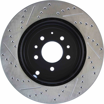 StopTech Sport Drilled/Slotted Brake Rotor; Rear Left