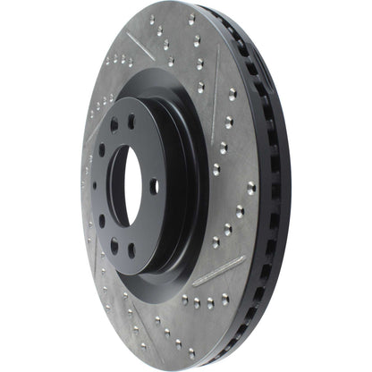 StopTech Sport Drilled/Slotted Brake Rotor; Front Left